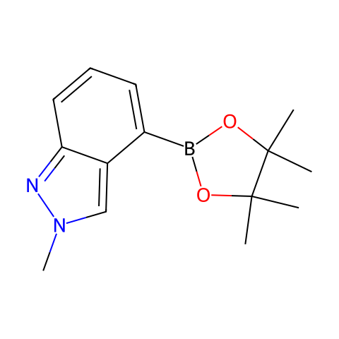 2-METHYL-2H-INDAZOLE-4-BORONIC ACID PINACOL ESTER结构图