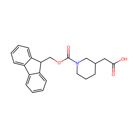 Fmoc-2-(piperidine-3-yl)acetic acid结构图