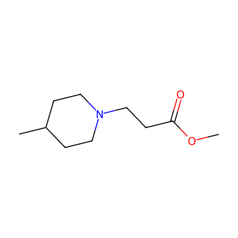 methyl 3-(4-methylpiperidin-1-yl)propanoate结构图