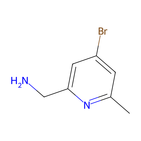 (4-Bromo-6-methylpyridin-2-yl)methanamine结构图