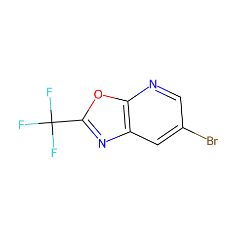 6-Bromo-2-(trifluoromethyl)oxazolo[5,4-b]pyridine结构图