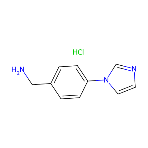 (4-(1H-咪唑-1-基)苯基)甲胺盐酸盐结构图