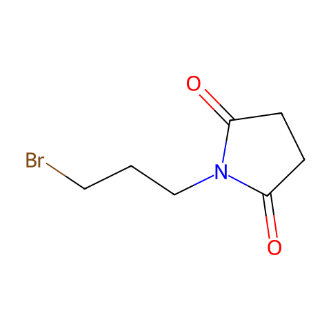 1-(3-BROMOPROPYL)PYRROLIDINE-2,5-DIONE结构图