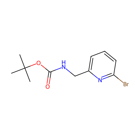 [[(6 - 溴)-2 - 吡啶基]甲基] - 氨基甲酸,1,1 - 二甲基乙基酯结构图