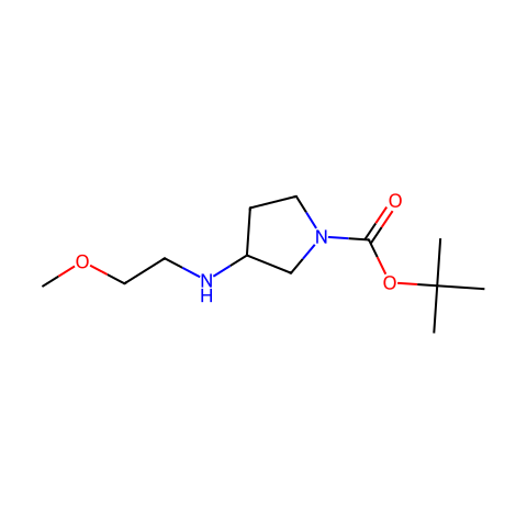 3-(2-METHOXYETHYLAMINO)PYRROLIDINE-1-CARBOXYLIC ACID TERT-BUTYL ESTER结构图