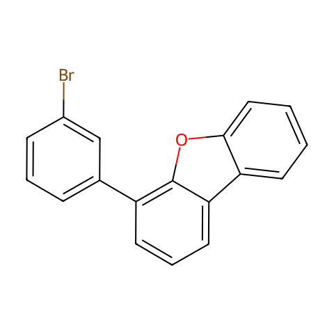 4-(3-溴苯基)-二苯并呋喃结构图