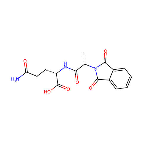 邻苯二甲酰-L-丙氨酰-L-谷氨酰胺 分子结构图