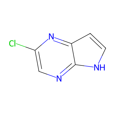2-氯-5H-吡咯并[2,3-B]吡嗪结构图