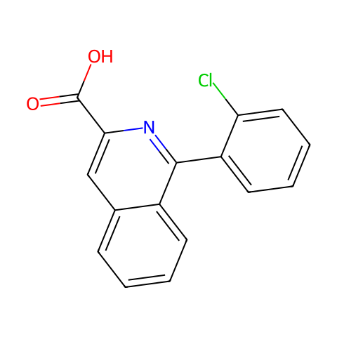 1-(2-CHLOROPHENYL)ISOQUINOLINE-3-CARBOXYLIC ACID 分子结构图