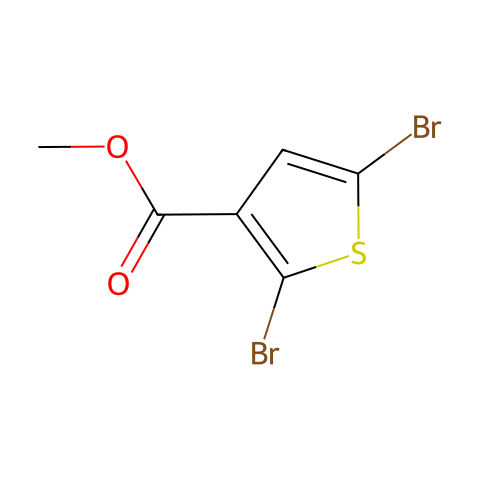 2,5-二溴噻吩-3-羧酸甲酯结构图