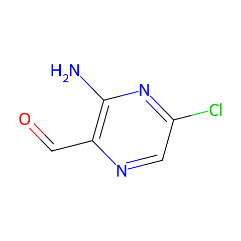 3-AMINO-5-CHLOROPYRAZINE-2-CARBALDEHYDE结构图
