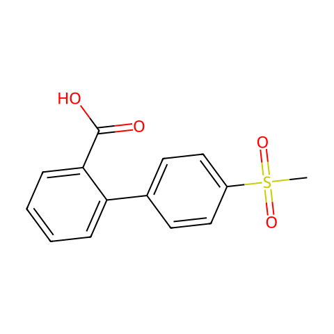 4'-(METHYLSULFONYL)[1,1'-BIPHENYL]-2-CARBOXYLIC ACID结构图