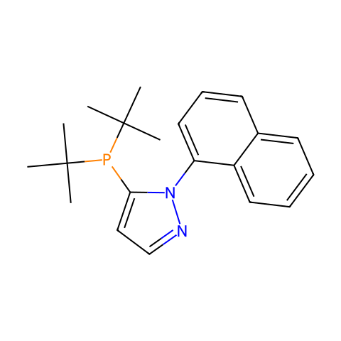 5-二叔丁基膦-1-(萘-1-基)-1H-吡唑结构图