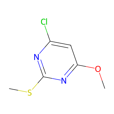 6-甲氧基-2-甲硫基-4-氯嘧啶结构图