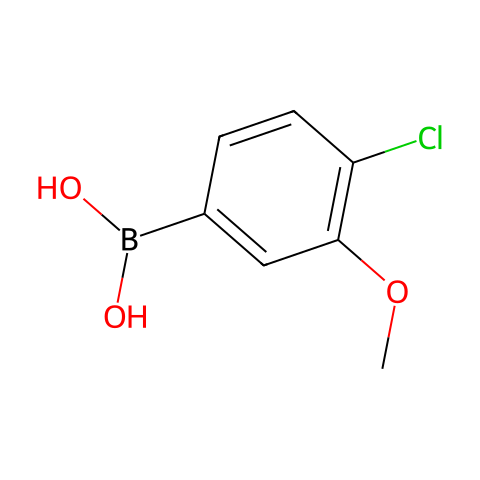 4-氯-3-甲氧基苯基硼酸(含不同量的酸酐)结构图