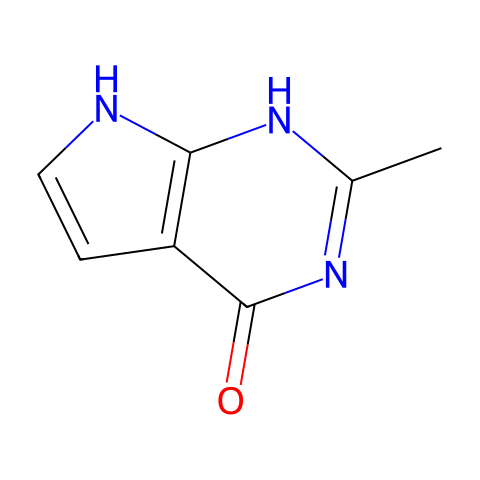 1,7-二氢-2-甲基-4H-吡咯[2,3-D]嘧啶-4-酮结构图