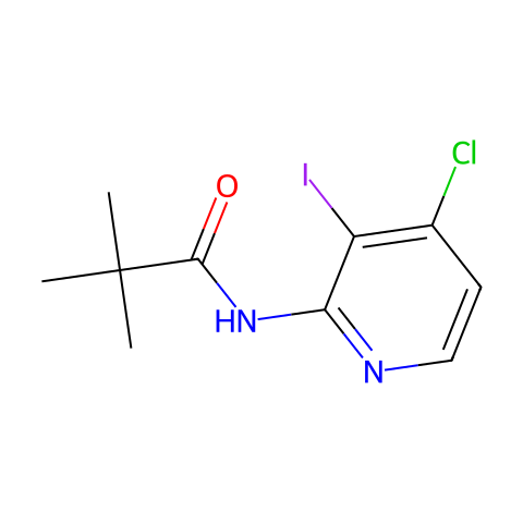 N-(4-氯-3-碘-2-吡啶)-2,2-二甲基丙酰胺结构图