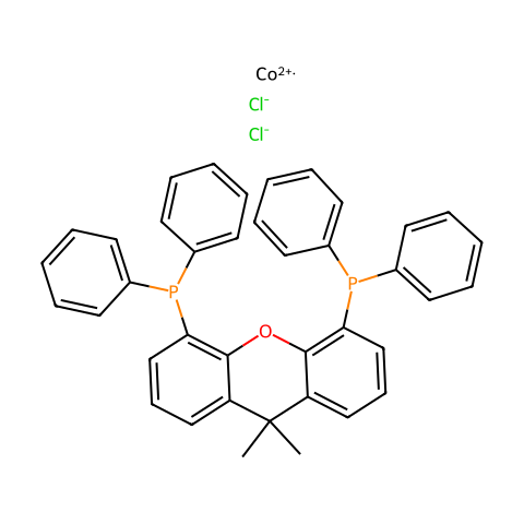 4,5-双二苯基膦-9,9-二甲基氧杂蒽二氯化钴结构图