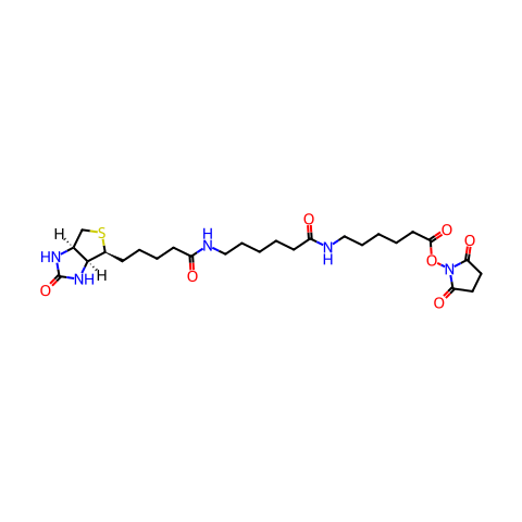 N-[6-(生物素氨基)己酰基]-6-氨基己酸N-琥珀酰亚胺酯结构图