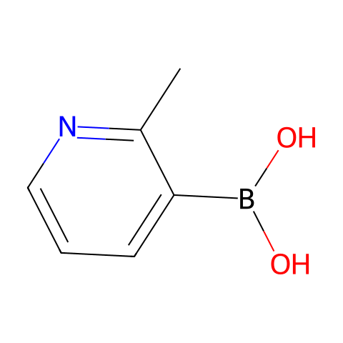 (2-甲基吡啶-3-基)硼酸（含不等量酸酐）结构图