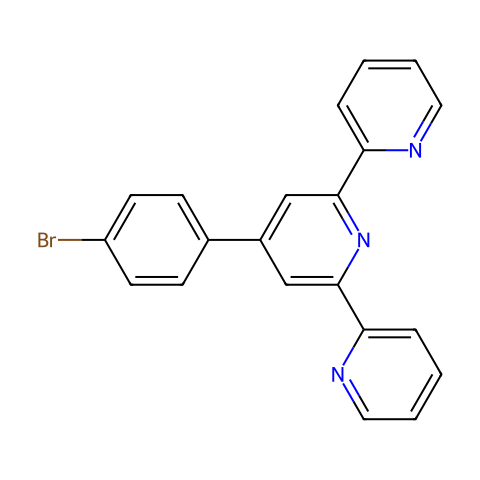 4'-(4-溴苯基)-2,2':6',2''-三联吡啶结构图