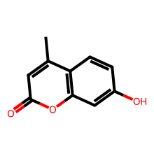 4-甲基伞形酮（羟甲香豆素）结构图