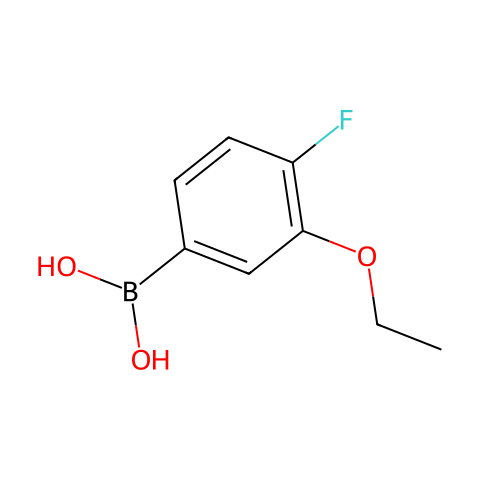 3-乙氧基-4-氟苯硼酸 (含有数量不等的酸酐)结构图