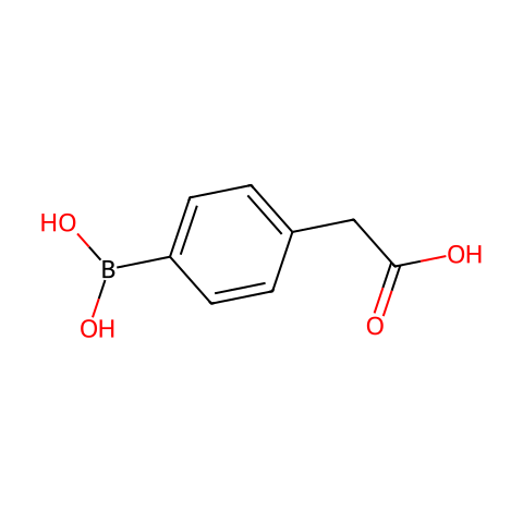 4-(羧甲基)苯硼酸结构图