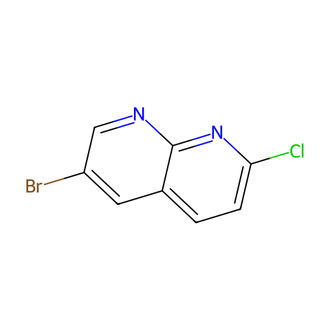 6-溴-2-氯-1,8-萘啶结构图
