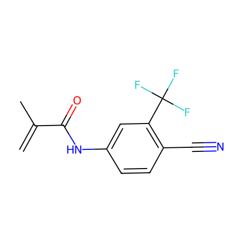 N-[4-氰基-3-(三氟甲基)苯基]甲基丙烯酰胺结构图