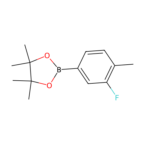 2-(3-氟-4-甲基苯基)-4,4,5,5-四甲基-1,3,2-二氧硼戊环结构图