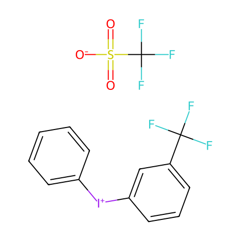 PHENYL[3-(TRIFLUOROMETHYL)PHENYL]IODONIUM TRIFLATE结构图