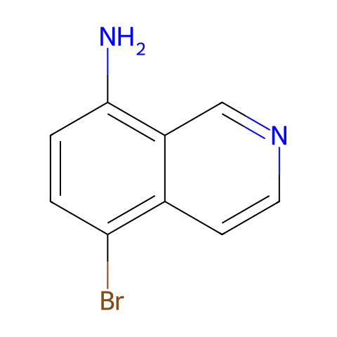 8-氨基-5-溴异喹啉结构图