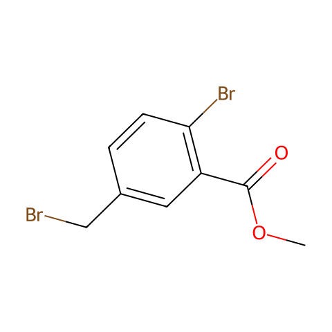 2-溴-5-(溴甲基)苯甲酸甲酯结构图