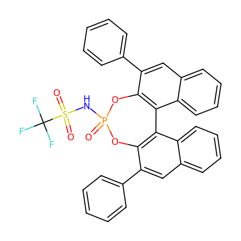 (11BS)-1,1,1-三氟-N-(4-氧化-2,6-二苯基二萘并[2,1-d:1',2'-f][1,3,2]二氧杂磷杂环庚-4-基)甲磺酰胺结构图