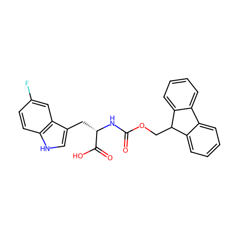N-Fmoc-5-fluoro-L-tryptophan结构图
