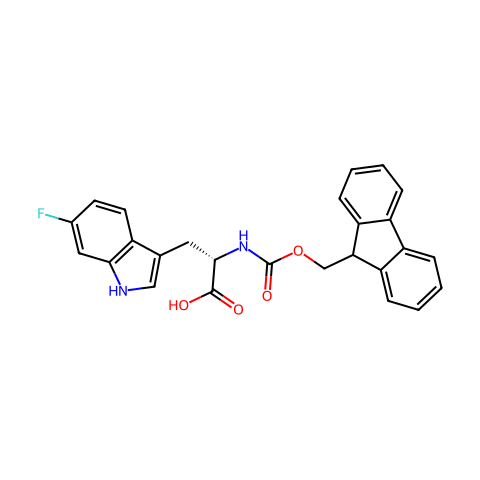 N-Fmoc-6-fluoro-L-tryptophan结构图
