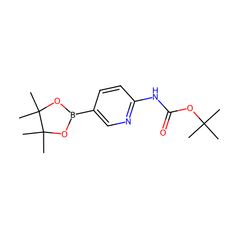2-(BOC-氨基)吡咯烷-5-硼酸片呐醇酯结构图