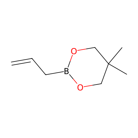 2-烯丙基-5,5-二甲基-1,3,2-二氧硼杂环 (含有稳定剂吩噻嗪)结构图