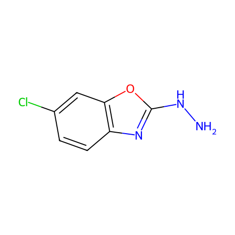 6-氯-2-肼基-1,3-苯并噁唑结构图