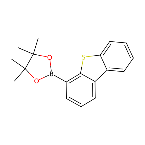 4-(4,4,5,5-四甲基-1,3,2-二氧硼戊环-2-基)二苯并噻吩结构图