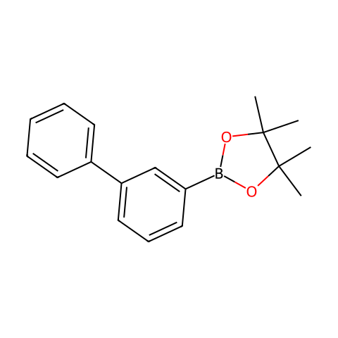 2-([1,1'-联苯基]-3-yl)-4,4,5,5-四甲基-1,3,2-二氧杂环戊硼烷结构图