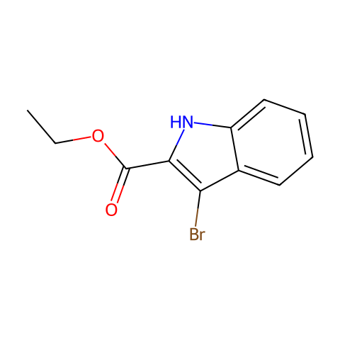 3-溴吲哚-2-羧酸乙酯结构图