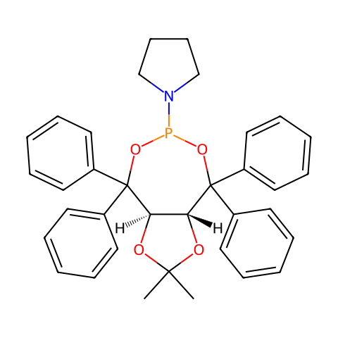 1-[(3AR,8AR)-四氢-2,2-二甲基-4,4,8,8-四苯基-1,3-二噁唑并[4,5-E][1,3,2]二氧膦-6-基]吡啶结构图