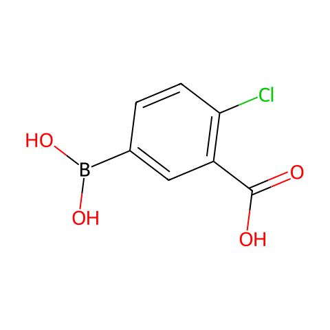 3-羧基-4-氯苯硼酸 (含不同量的酸酐)结构图