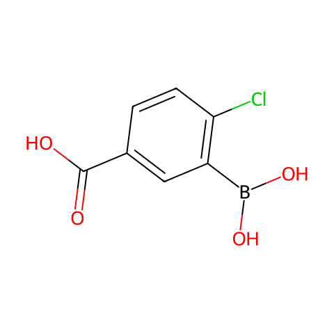 5-羧基-2-氯苯硼酸结构图