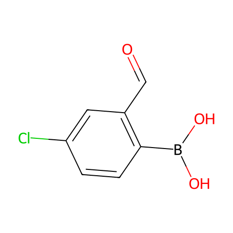 4-氯-2-醛基苯硼酸结构图