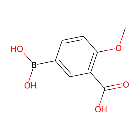 3-羧基-4-甲氧基苯硼酸(含有数量不等的酸酐)结构图
