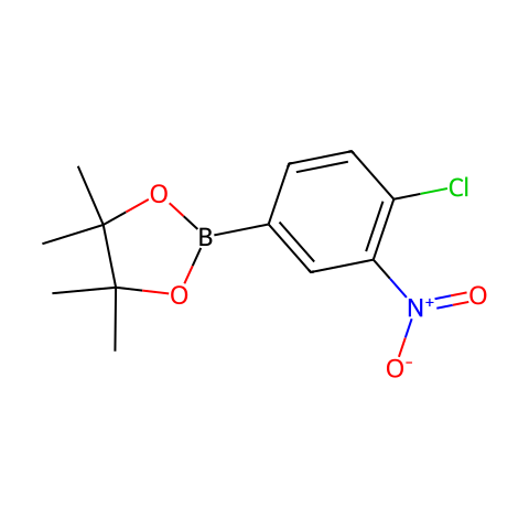 4-氯-3-硝基苯基硼酸频哪醇酯结构图
