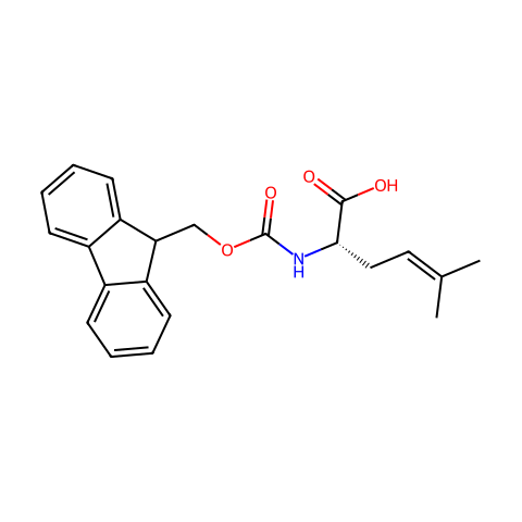 FMOC-(S)-2-氨基-5-甲基-己-4-烯酸结构图